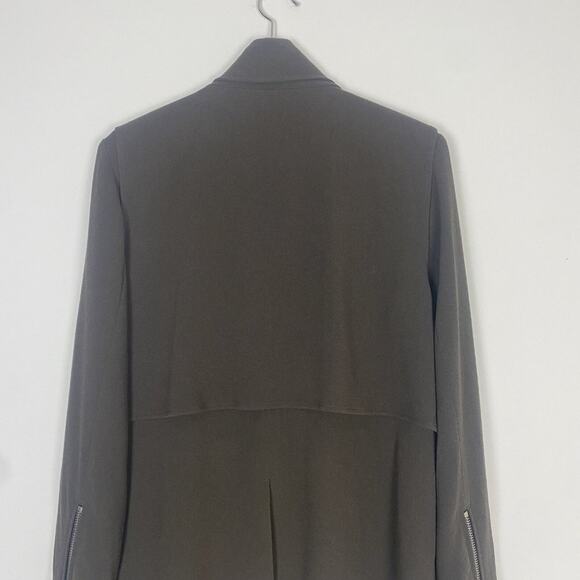 Aritzia Wilfred Womens Brown Stand-Up Collar Snap Military Jacket Size M - Picture 7 of 8